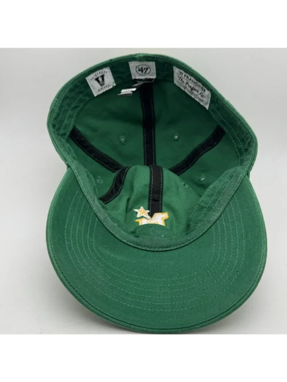 Vintage Minnesota North Stars Hat Cap Large '47 Brand Green Fitted NHL Hockey